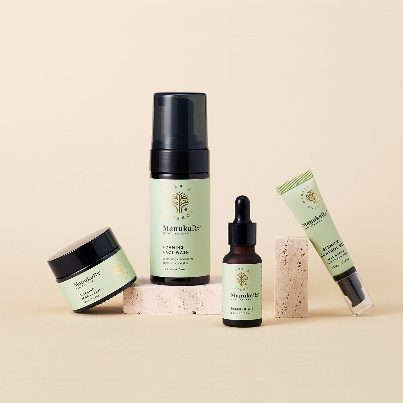 ManukaRx skincare products for acne prone skin