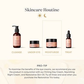 ManukaRx Restorative Eye Cream skincare routine step guide