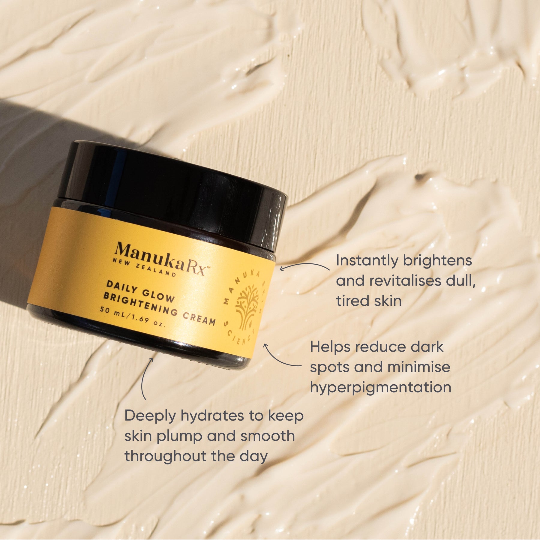 ManukaRx Vitamin C Daily Glow Brightening Cream product benefits